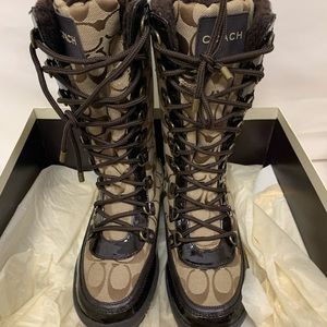 Coach Brown Peggy Winter Boots